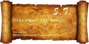 Slezinger Tímea névjegykártya